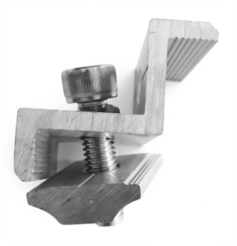 Set 4 buc Clema capat fixare panou solar, AL6005-T5+SUS304, 35 mm