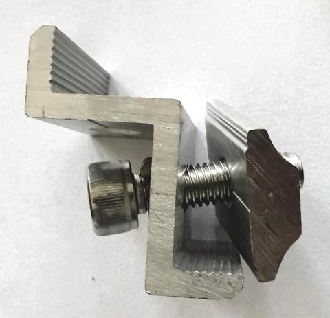 Set 4 buc Clema capat fixare panou solar, AL6005-T5+SUS304, 35 mm