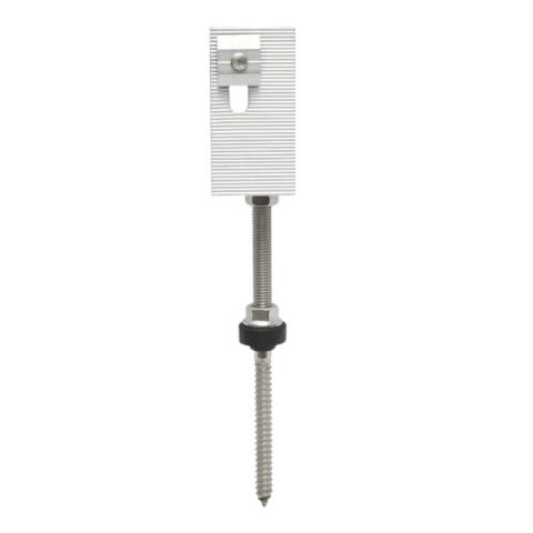 Set clema L pentru acoperis tabla cu bolt M10X200mm prinderi panou solar fotovoltaic