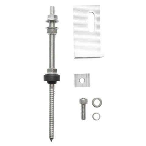 Set clema L pentru acoperis tabla cu bolt M10X200mm prinderi panou solar fotovoltaic