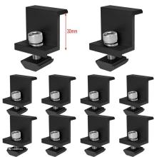 Clema capat fixare panou solar, AL6005-T5+SUS304, 35 mm, Neagra