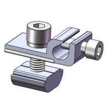 Clema impamantare sisteme fotovoltaice, 18mm, inox/aluminiu