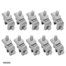 Set 10 bucăți de Cleme de impamantare sistem de montare panouri fotovoltaice, 18mm, aluminiu si otel inoxidabil