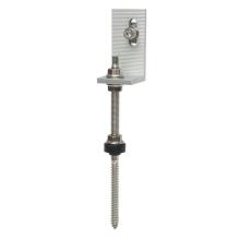 Set clema L pentru acoperis tabla cu bolt M10X200mm prinderi panou solar fotovoltaic